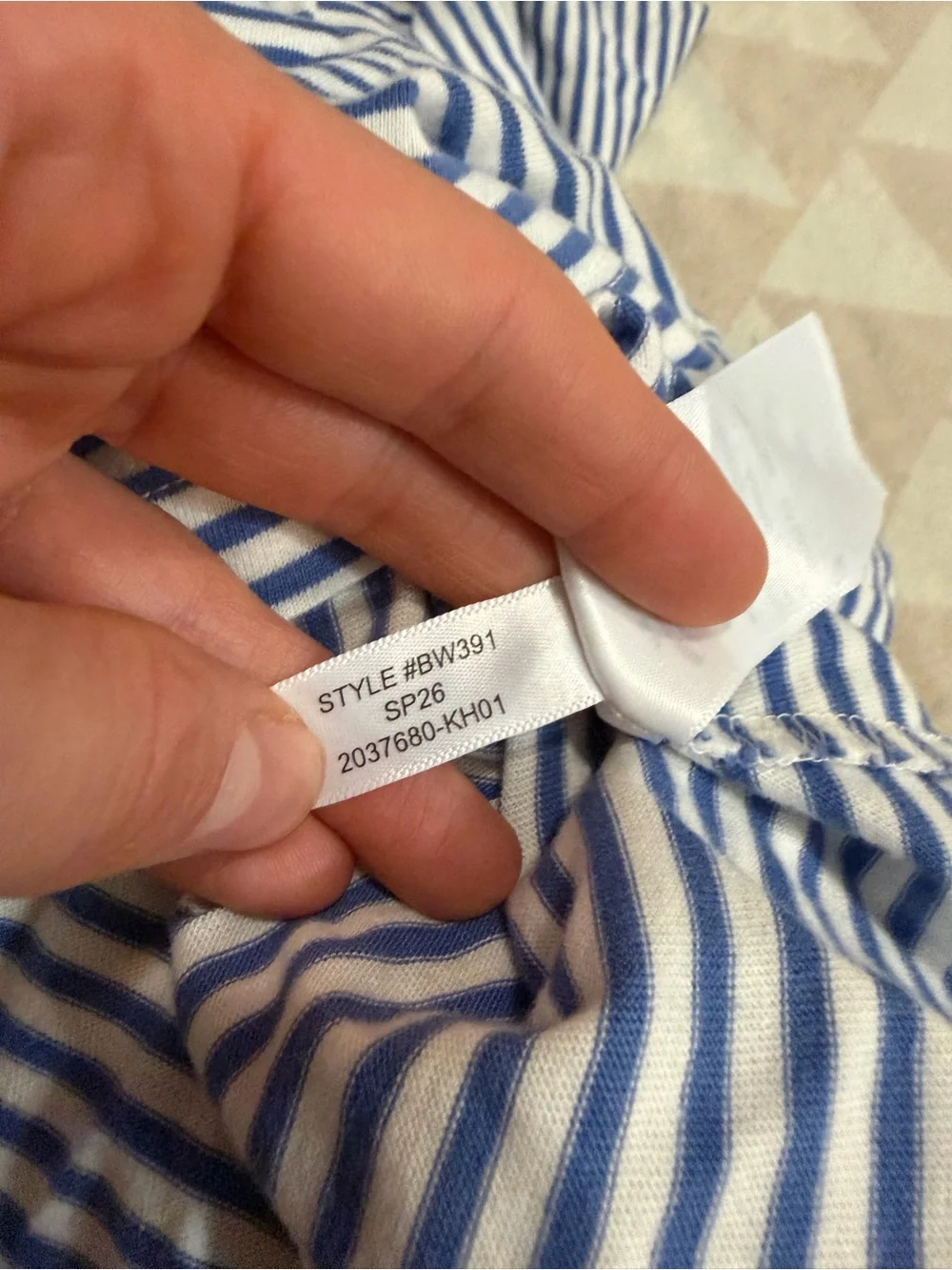 J crew ivory blue Classic Untucked sueded cotton polo shirt in stripe